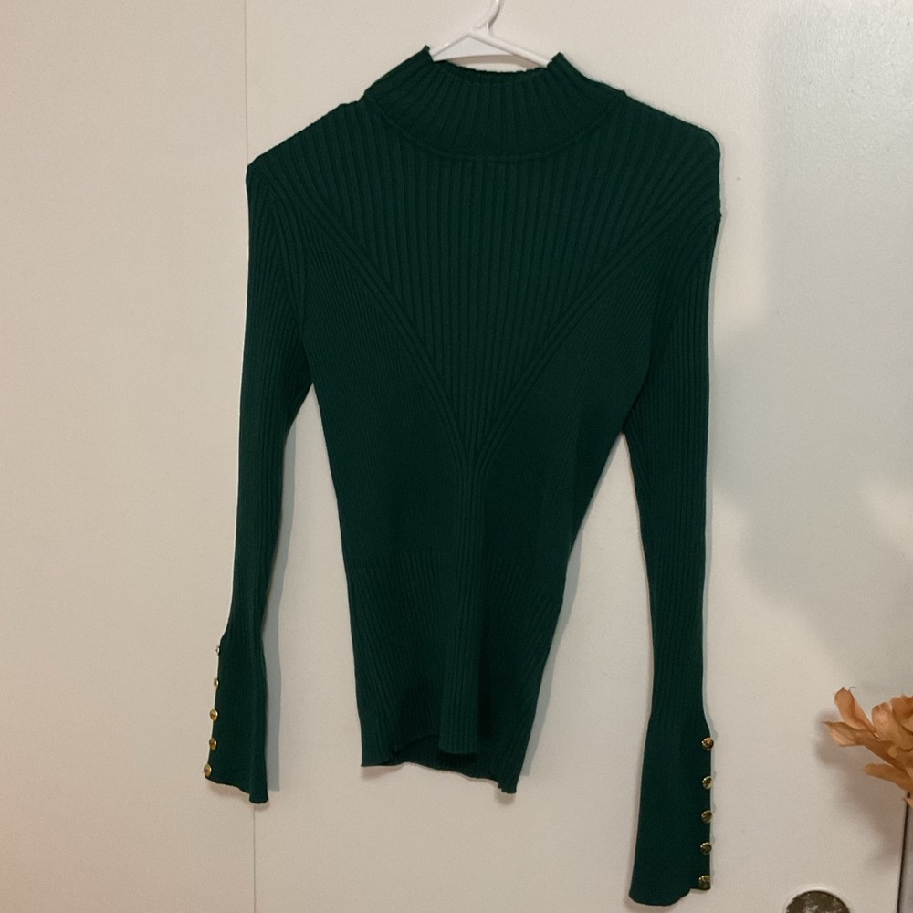 Madison Green Ribbed Sweater